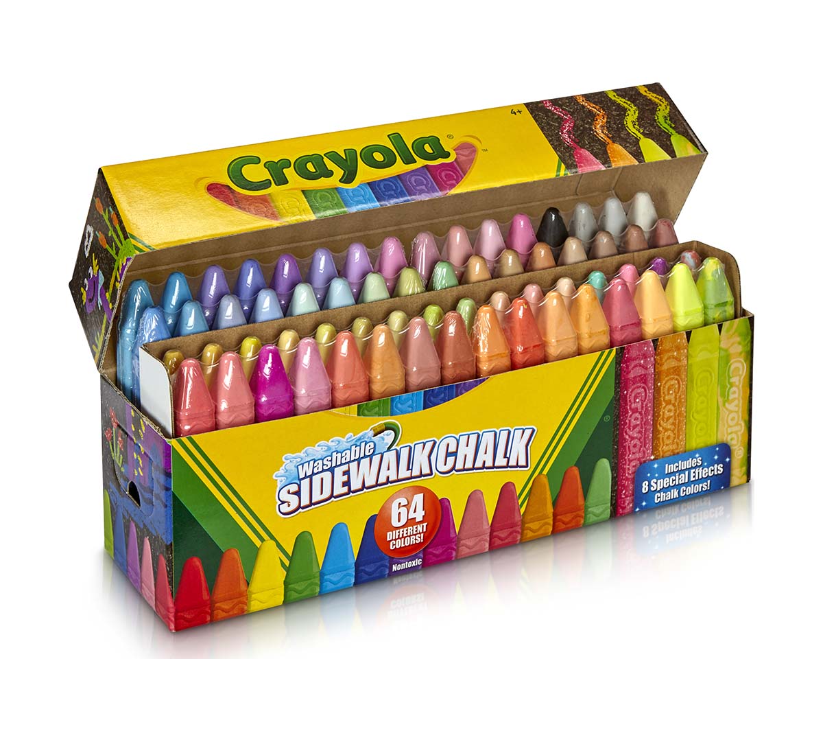 Crayola Ultimate Washable Chalk Collection, 64 count, Largest Crayola